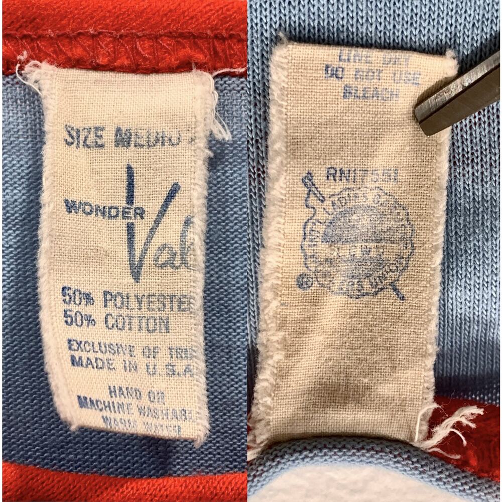 70s Long Blue T Shirt Nightgown Nightie w Cute Cartoon | XS/S - Picture 10 of 11